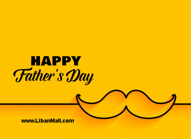 Yellow Happy Fathers day card