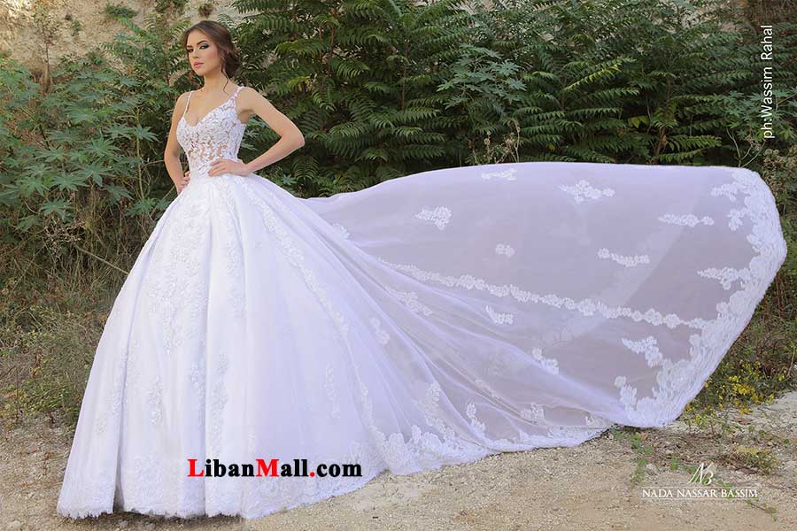 Nada Nassar Bassim Haute Couture long wedding dresses 2017