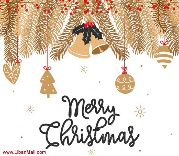 beige and white christmas card