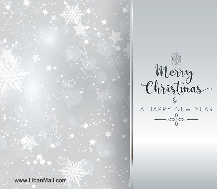 Silver color christmas card