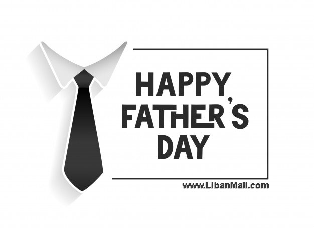 White Happy Fathers day card